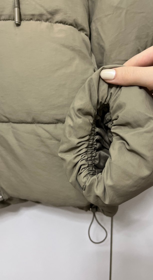 yeşil Kapüşonlu Fermuarlı Kadın Mont - Görsel 4