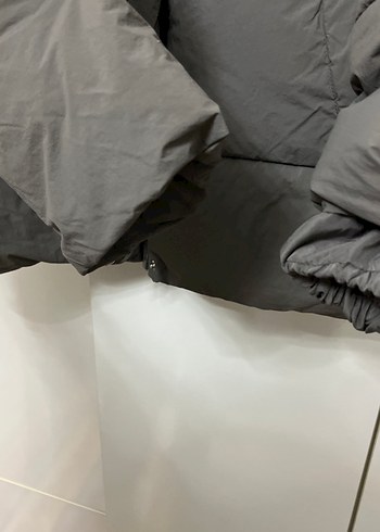 Gri Kadın Midi Boy Kışlık Mont - Görsel 6