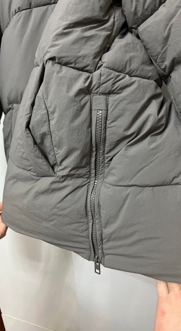 Gri Kadın Midi Boy Kışlık Mont - Görsel 4