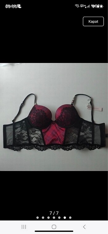 32 Beden bordo Renk Victoria secret Bombshell 2 beden büyük gösteren push up