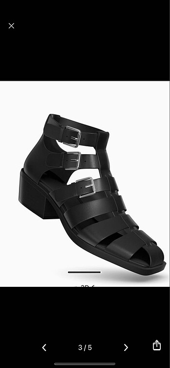 Zara Zara Mary jane deri sandalet