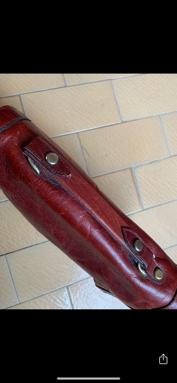 Bordo Vintage Deri Kadın Çanta - Görsel 5