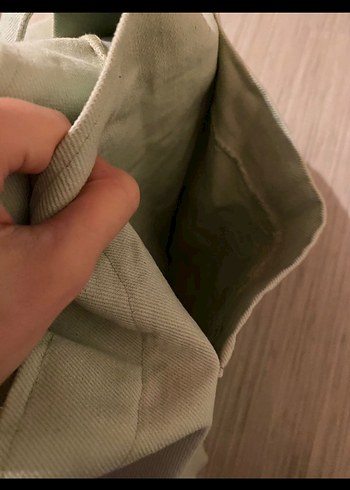 Tote bag kalın kumaş mint yeşili - Görsel 3