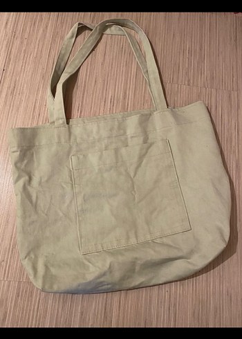 Tote bag kalın kumaş mint yeşili - Görsel 2
