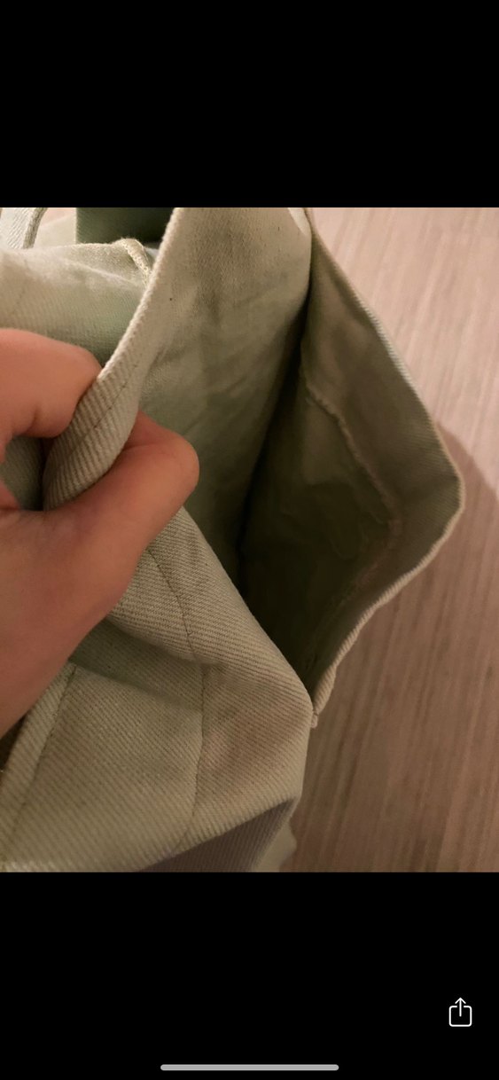 Tote bag kalın kumaş mint yeşili - Görsel 3