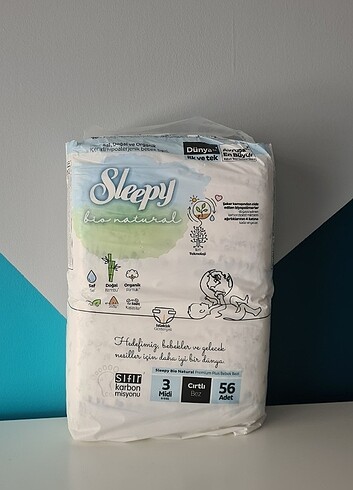 Sleepy bionatural bebek bezi no3 56 adet