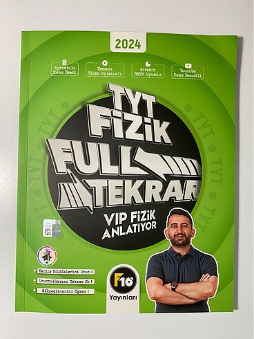 2024 vip fizik tyt full tekrar kitabı