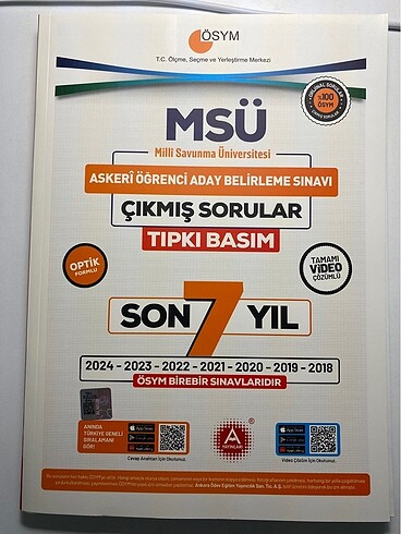 Msü son 7 yıl çıkmış sorular a yayınları