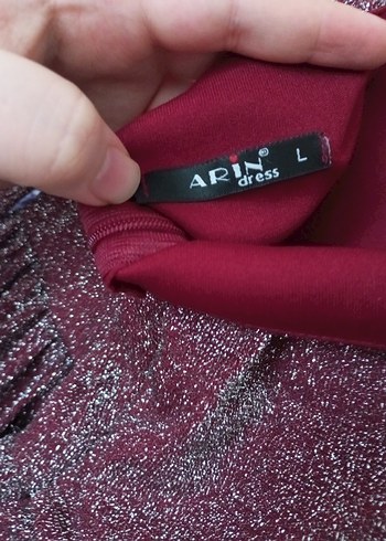 Bordo Uzun Askılı Bohem Elbise - Görsel 5