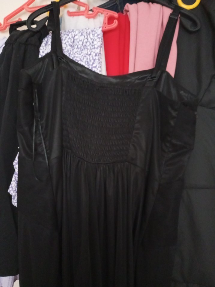 Siyah Drapeli Straplez Midi Gotik Elbise - Görsel 5