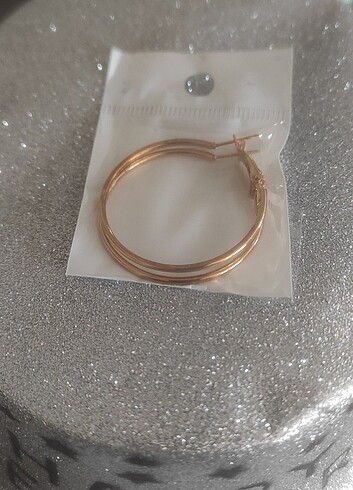 Gold halka küpe orta boy