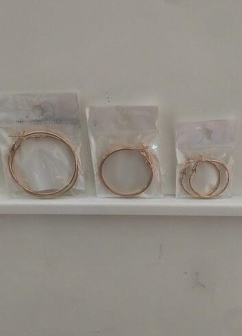 Diğer Gold halka küpe 3 lü set