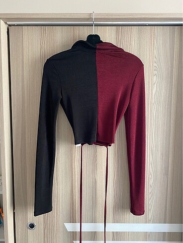 m Beden bordo Renk İki renk bluz