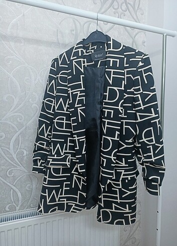 l Beden siyah Renk Şık ve Spor Blazer Ceket 