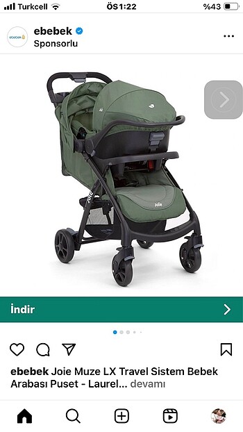Joie Joie xl Bebek arabası