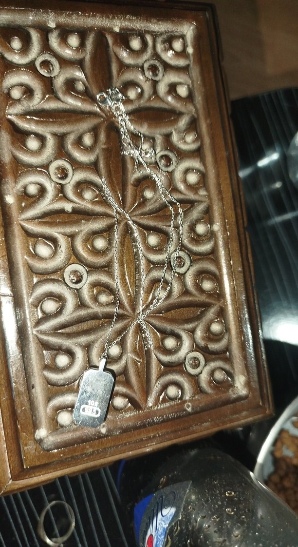 Gri Uzun Zincir 10 gram gümüş ve zinciride gümüştür - Görsel 2