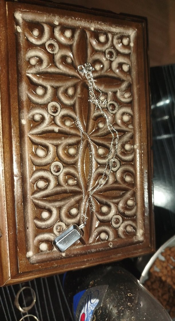 Gri Uzun Zincir 10 gram gümüş ve zinciride gümüştür - Görsel 3