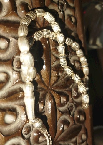 Erkek Tesbihi Beyaz Gri - Görsel 2