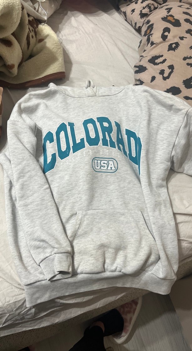 Gri Colorado Baskılı Kadın Sweatshirt - Görsel 2