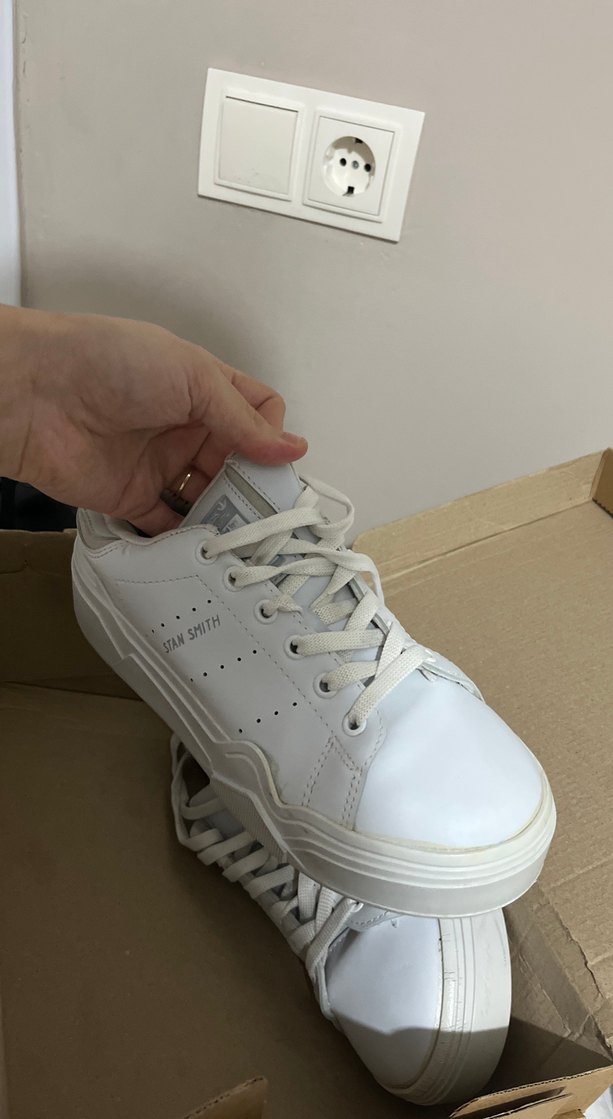 Beyaz Platform Topuklu Kadın Spor Ayakkabı - Görsel 2