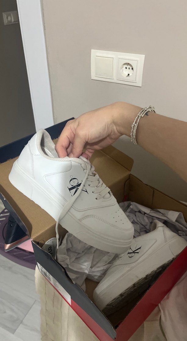 Beyaz Calvin Klein Kadın Sneakers - Görsel 2