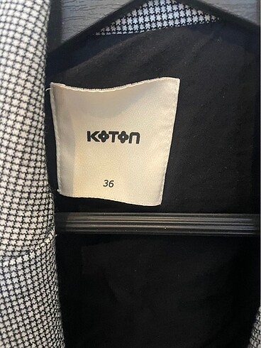 s Beden Koton Mini Kareli Blazer