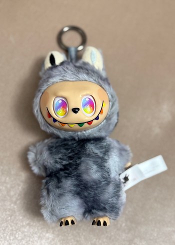 LABUBU ÇEŞİTLERİ Gri Peluş Oyuncak Anahtarlık - Görsel 8