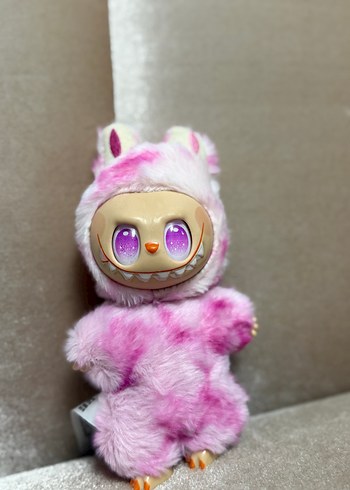 LABUBU ÇEŞİTLERİ Gri Peluş Oyuncak Anahtarlık - Görsel 3