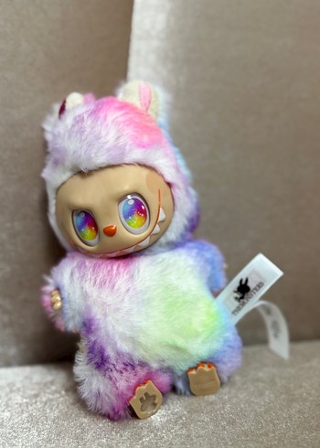 LABUBU ÇEŞİTLERİ Gri Peluş Oyuncak Anahtarlık - Görsel 4