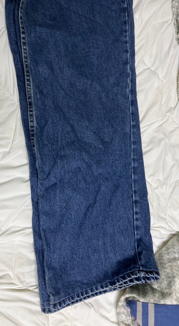 Kemerli Koyu Mavi Kadın Midi Boy Denim Pantolon - Görsel 2