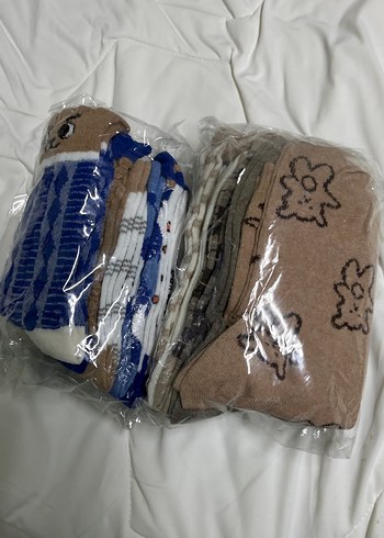 Erkek Çocuk Desenli Kahverengi Çorap - Görsel 2