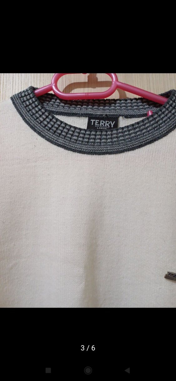 Gri Detaylı Beyaz Kadın Triko Kazak - Görsel 3