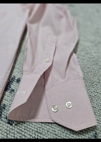 Pembe Pamuklu Uzun Kollu Erkek Gömlek - Görsel 4