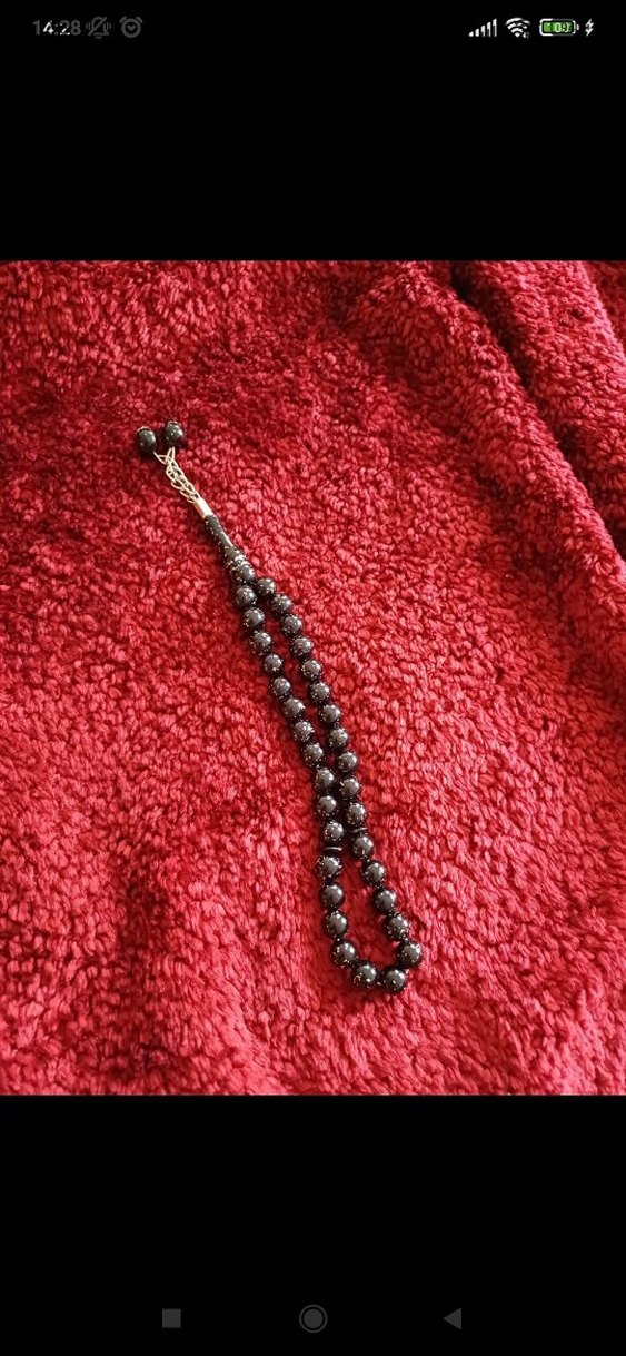 Siyah Erkek Simli Tesbih - Görsel 2