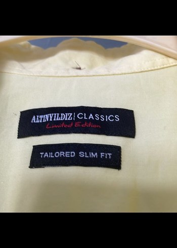 Sarı Düğmeli Uzun Kollu Erkek Gömlek - Görsel 2