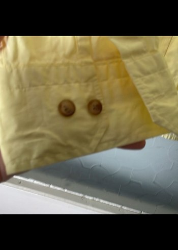 Sarı Düğmeli Uzun Kollu Erkek Gömlek - Görsel 5