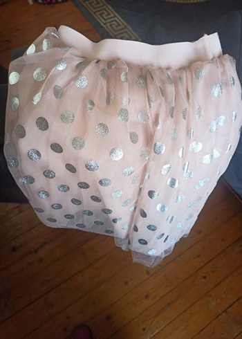 Puantiyeli Pembe Fırfırlı Kız Eteği - Görsel 8