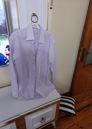 Zara Pastel Lila Rahat Kesim Uzun Kollu Gomlek