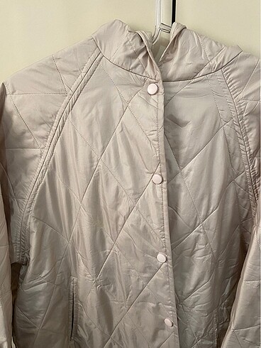 universal Beden camel Renk Kapitone ince oversize mont
