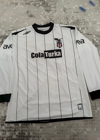 Beşiktaş Besiktas Beyaz Siyah Cizgili Uzun Kollu Forma