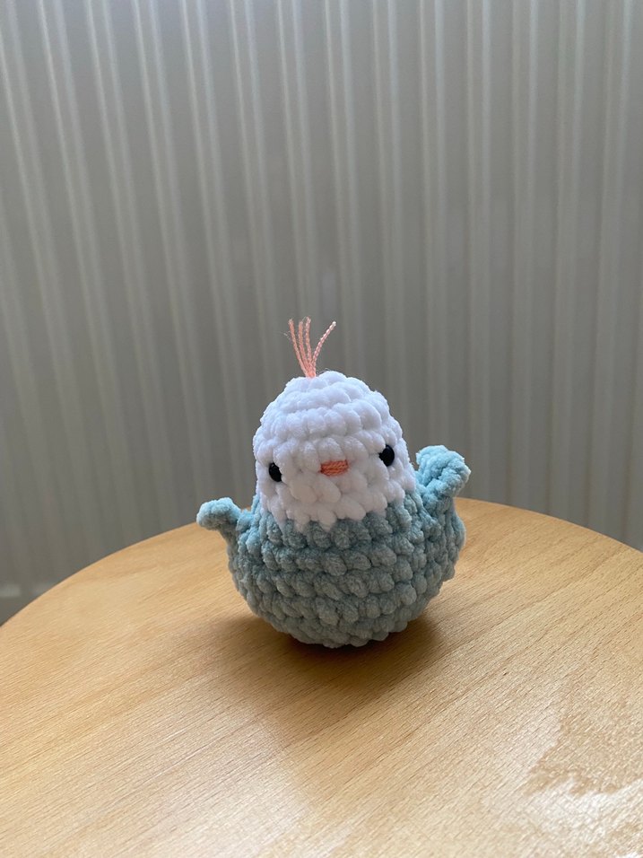 Pastel Gri Peluş Kuş Oyuncak - Görsel 5