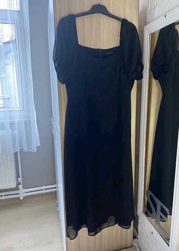 Siyah Şifon Elbise Trendyolmilla - Görsel 3