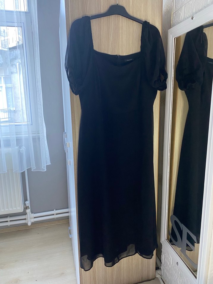 Siyah Şifon Elbise Trendyolmilla - Görsel 3