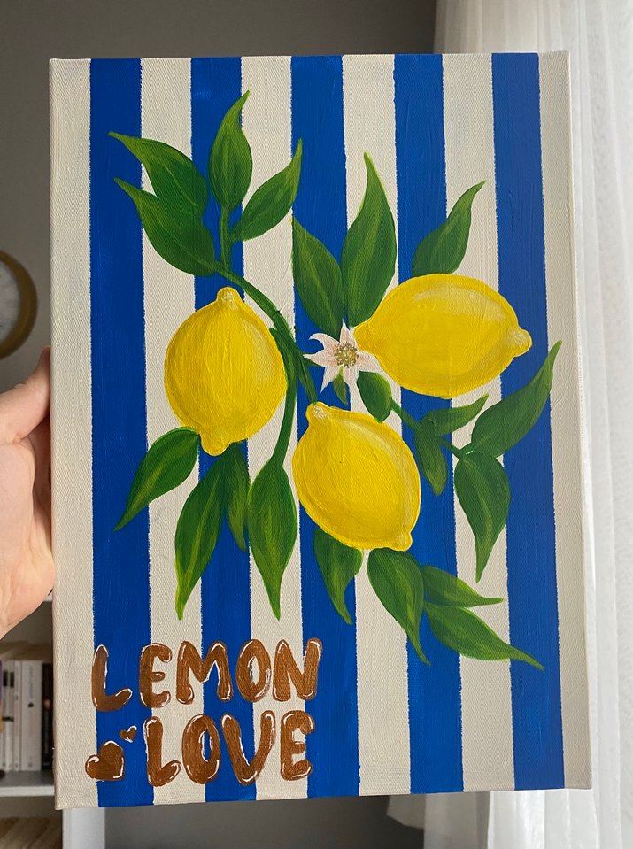 Mavi Çizgili Limon Temalı - Görsel 2