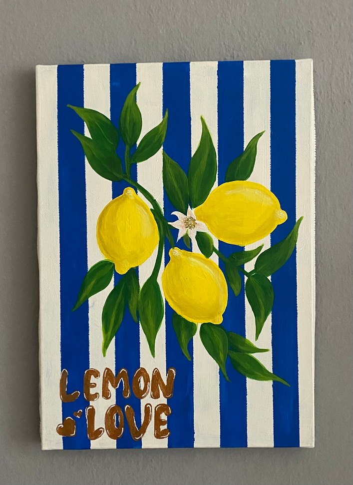 Mavi Çizgili Limon Temalı - Görsel 4