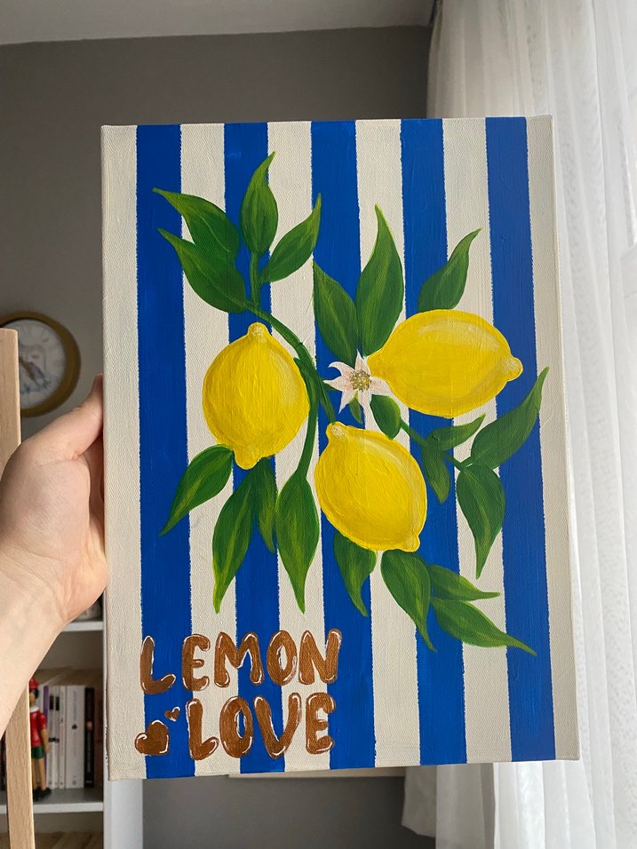 Mavi Çizgili Limon Temalı - Görsel 5