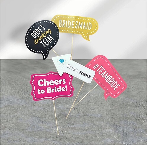 Bride, Bride Room, Bekarlığa Veda Konuşma Balonu 5 adet