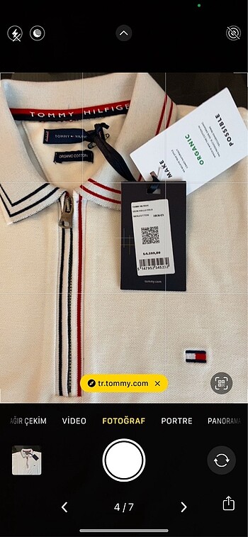m Beden beyaz Renk Tommy hilfiger polo yaka