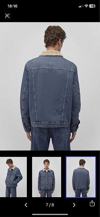 Mavi jeans kot ceket - Görsel 8