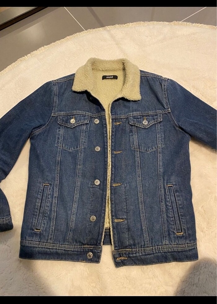 Mavi jeans kot ceket - Görsel 2